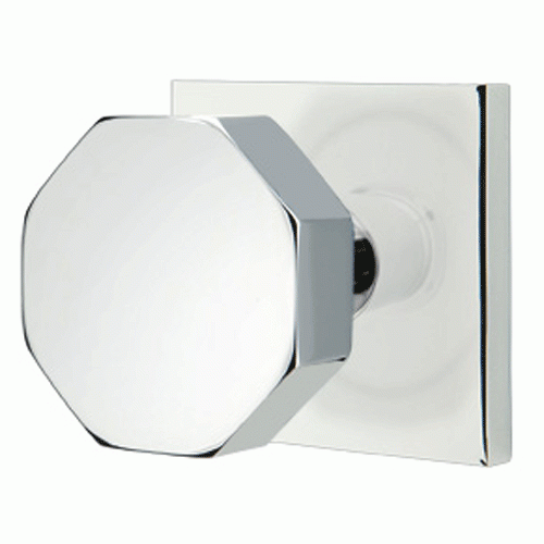 Emtek Solid Brass Octagon Door Knob Set With Square Rosette EMTEK