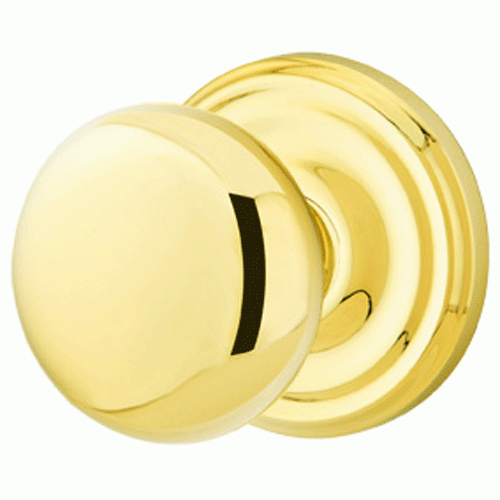 EMTEK Solid Brass Providence Door Knob Set With Regular Rosette