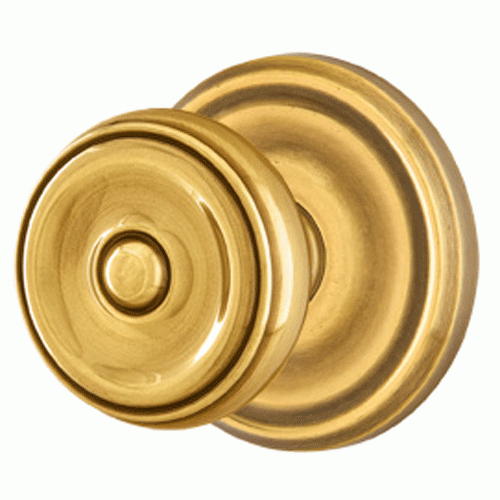 Solid Brass Waverly Door Knob Set With Regular Rosette (Several Finish Options) EMTEK