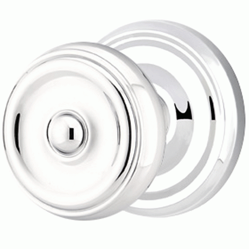 Solid Brass Waverly Door Knob Set With Regular Rosette (Several Finish Options) EMTEK