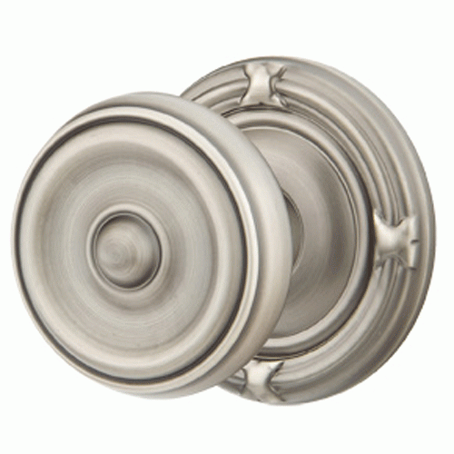 Solid Brass Waverly Door Knob Set With Ribbon & Reed Rosette (Several Finish Options) EMTEK