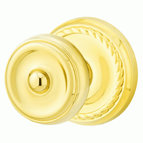 EMTEK Emtek Solid Brass Waverly Door Knob Set With Rope Rosette