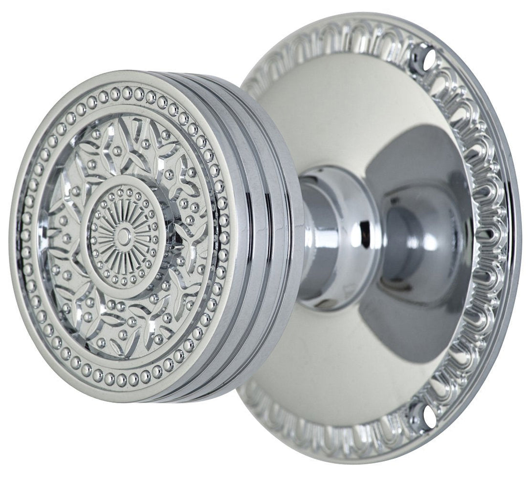 Egg & Dart Rosette Door Set with Rice Pattern Door Knobs (Several Finishes Available) COPPER MOUNTAIN HARDWARE