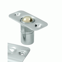 DELTANA 2 1/8 Inch Deltana Solid Brass Round Corners Ball Catch (Polished Chrome Finish)