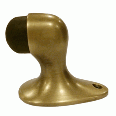 COPPER MOUNTAIN HARDWARE 2 1/8 Inch Floor Mounted Bumper Door Stop (Antique Brass Finish)