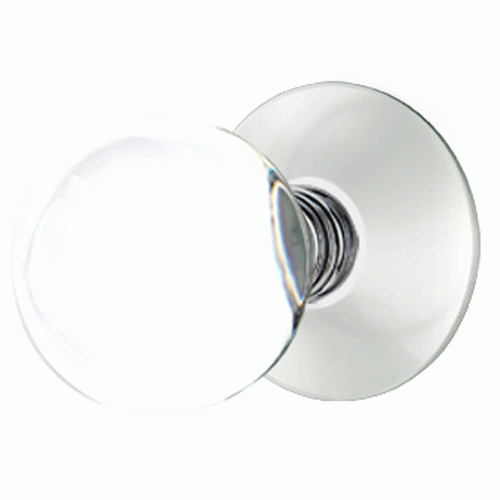 EMTEK Crystal Bristol Door Knob Set With Modern Rosette (Several Finishes)