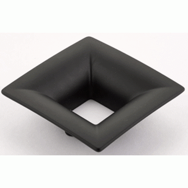 SCHAUB 2 3/4 Inch (1 1/4 Inch c-c) Finestrino Flared Square Pull (Matte Black Finish)