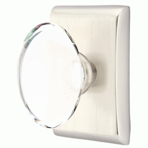 EMTEK Crystal Hampton Door Knob Set With Neos Rosette (Several Finishes)