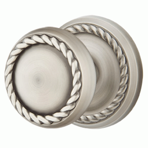 EMTEK Solid Brass Rope Door Knob Set With Rope Rosette