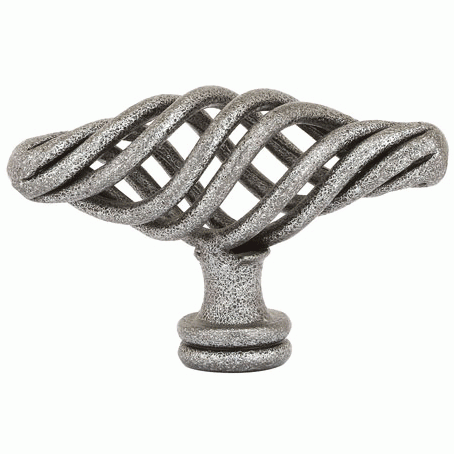 EMTEK 2 3/8 Inch Wrought Steel Bastogne Knob (Satin Steel Finish)