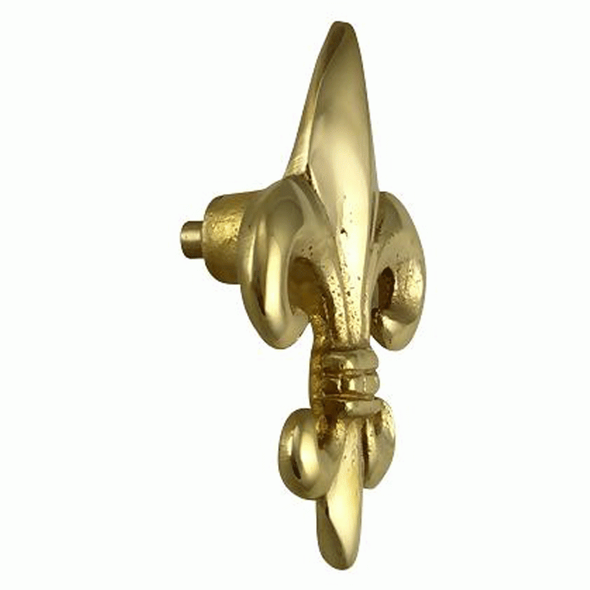 COPPER MOUNTAIN HARDWARE 2 5/8 Inch Fleur de Lis Knob (Lacquered Brass Finish)