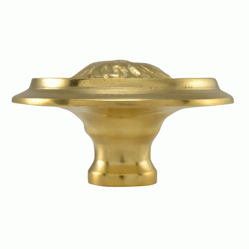 COPPER MOUNTAIN HARDWARE 1 1/2 Inch Solid Brass Beaded Victorian Cabinet Knob (Lacquered Brass Finish)