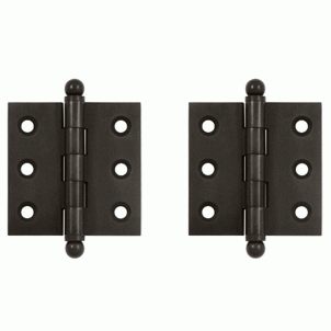 DELTANA 2 Inch x 2 Inch Solid Brass Cabinet Hinges (Oil Rubbed Bronze Finish)