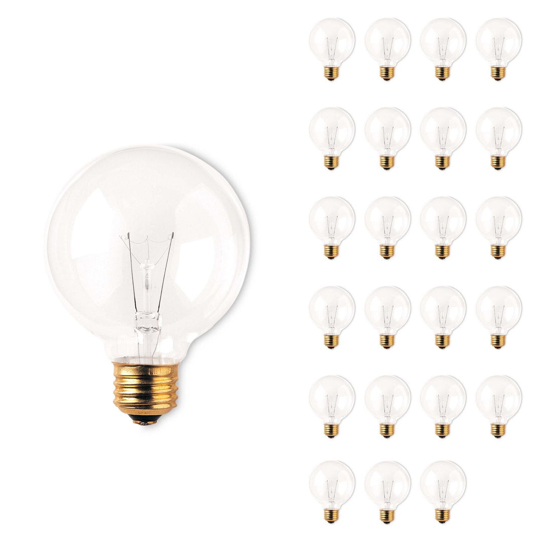 Bulbrite 40W G25 GLOBE CLEAR E26 120V-24PK