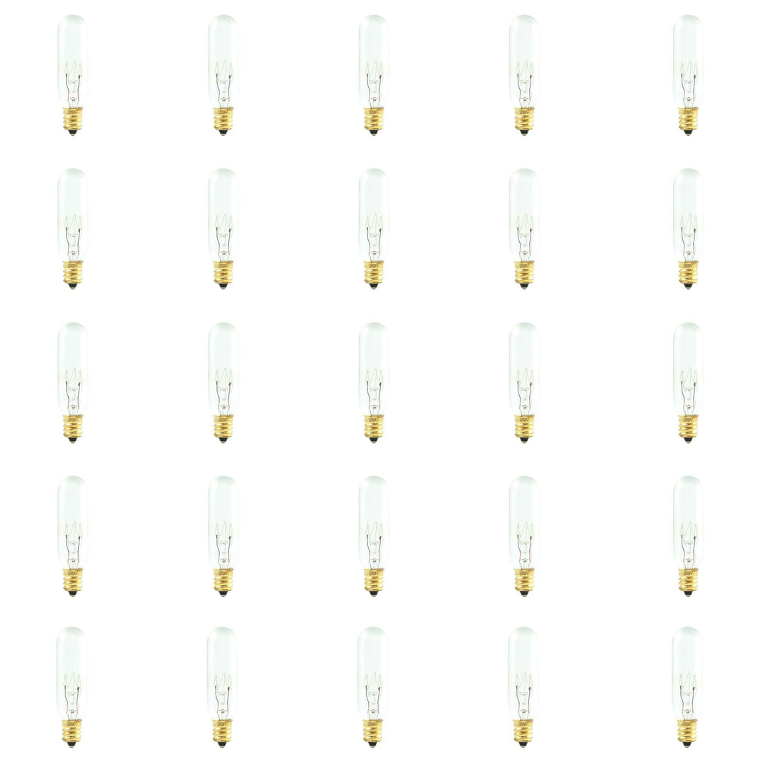 Bulbrite 15W T6 TUBULAR CLEAR E12 130V-25PK