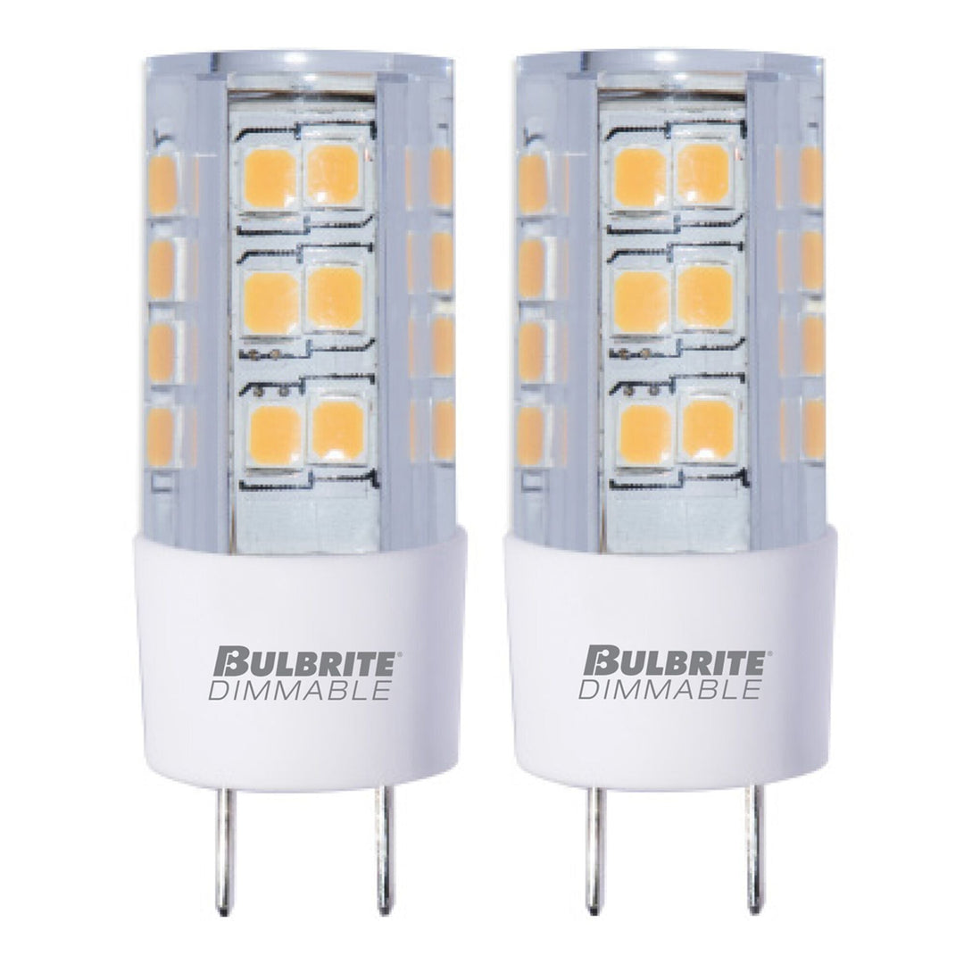 Bulbrite 4.5W LED GY8 CLEAR 3000K 120V DIMMABLE-2PK