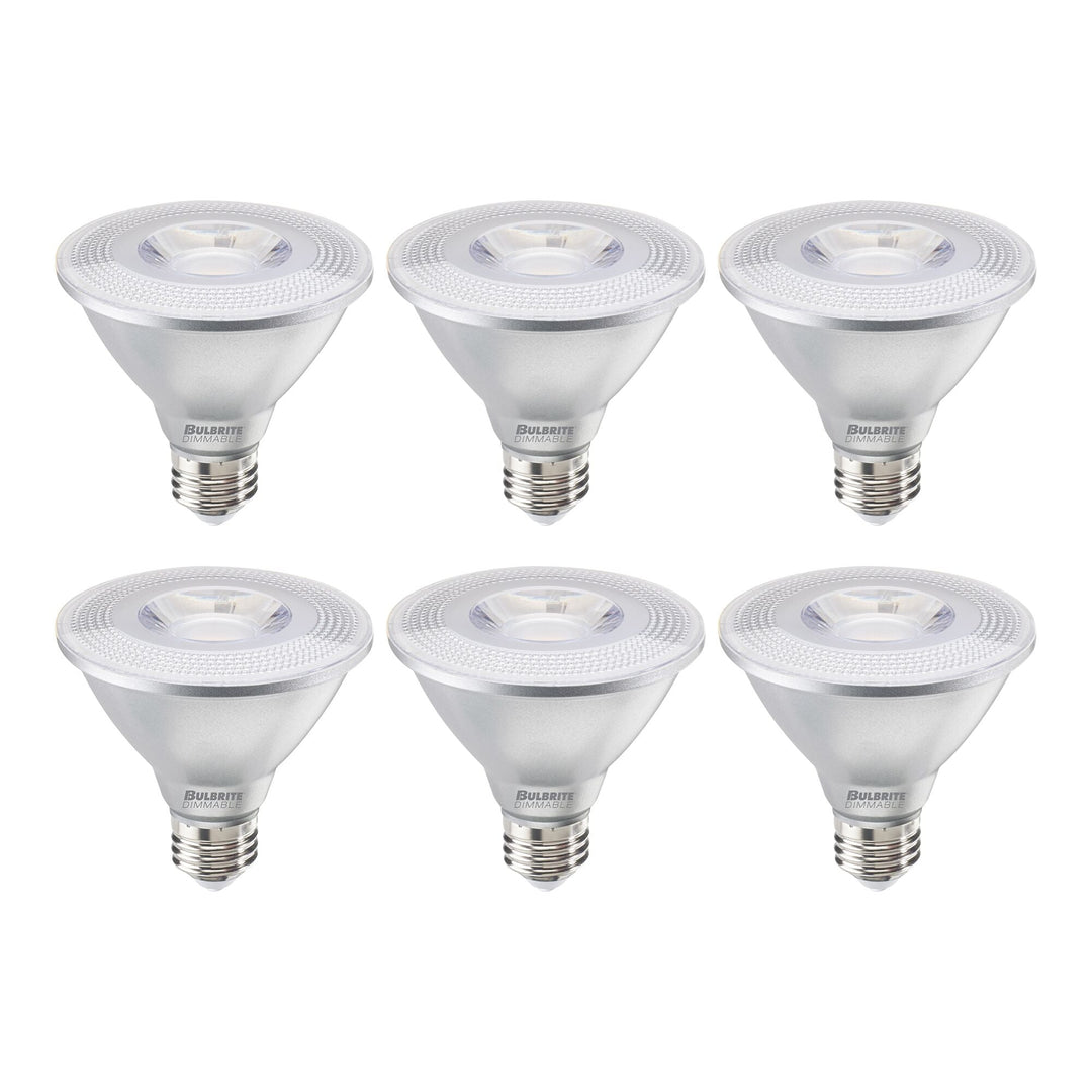 Bulbrite 10W LED PAR30 SHORT NECK 2700K 90CRI FLOOD WET DIMMABLE-6PK