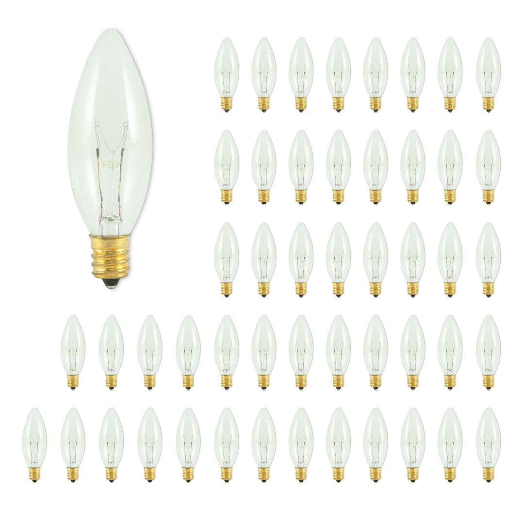 Bulbrite 15W B8 TORPEDO CLEAR E12 120V-50PK