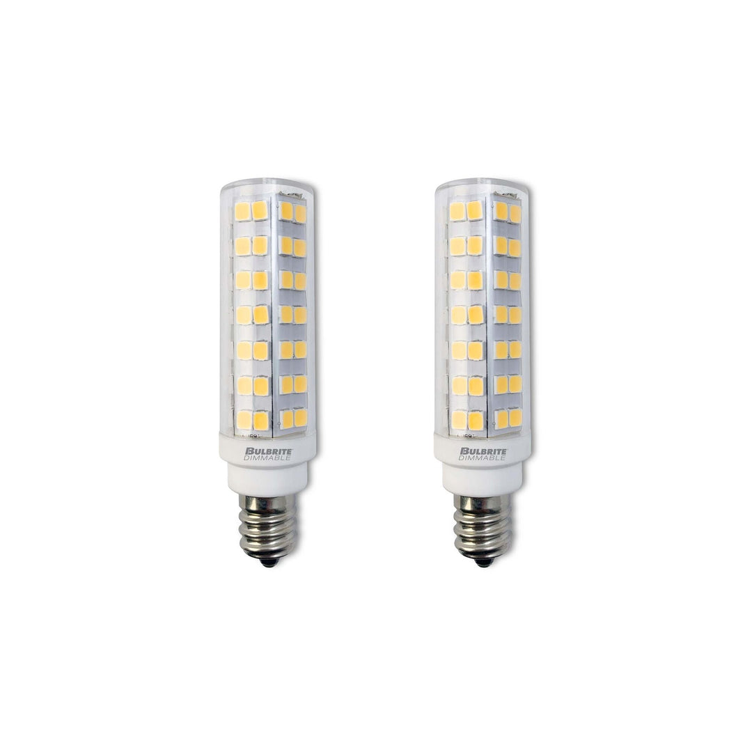 Bulbrite 6.5W LED E12 CLEAR 3000K DIMMABLE 120V 2PK