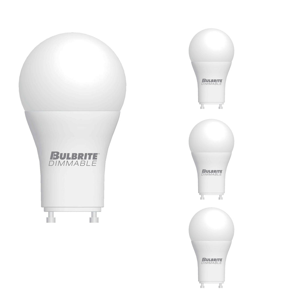 Bulbrite 9W LED A19 60W EQUIV PREMIUM DIMMABLE 3000K GU24 120V-4PK