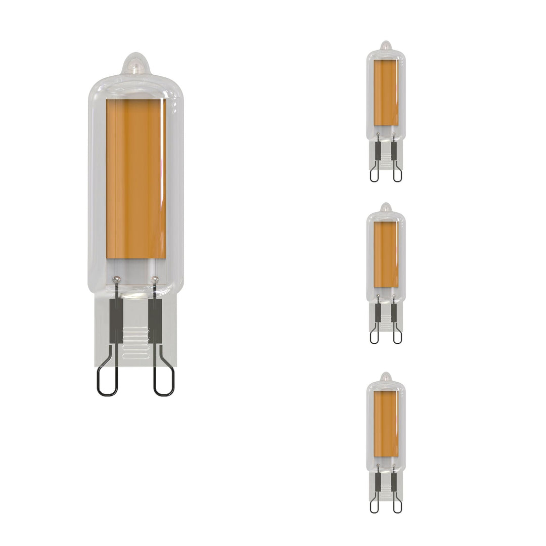 Bulbrite 4W LED G9 WAFER CLEAR GLASS 2700K 120V-4PK