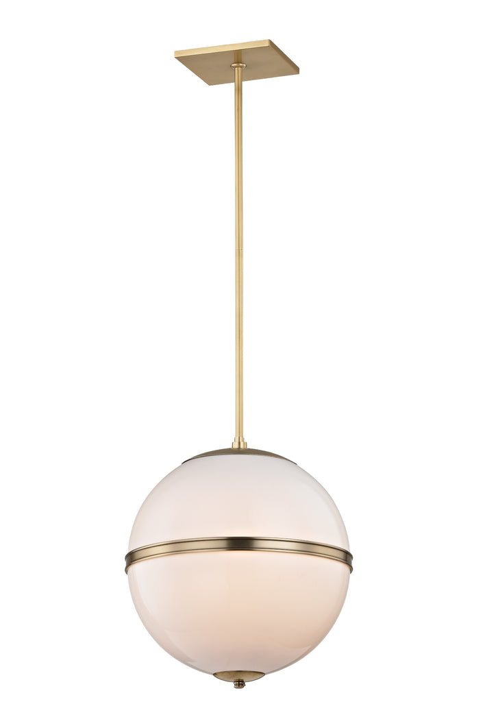 Brian Patrick Flynn Truax 4 Light Aged Brass Pendant Crystorama