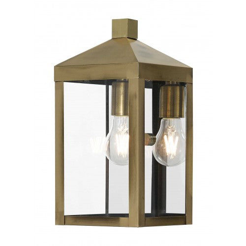 1 Light Antique Brass Outdoor Wall Lantern Livex