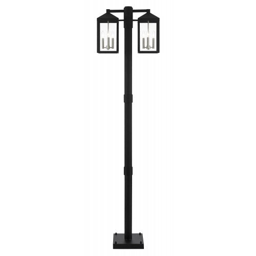 6 Light Black Outdoor Post Light Livex