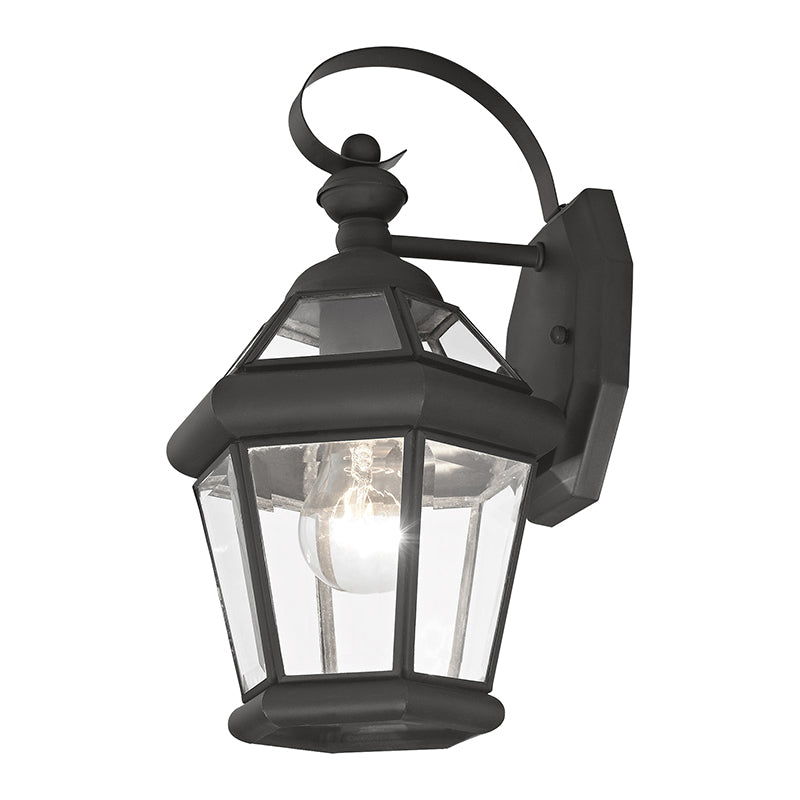 1 Light Black Outdoor Wall Lantern Livex