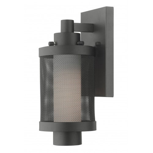 1 Light Textured Black Wall Lantern Livex