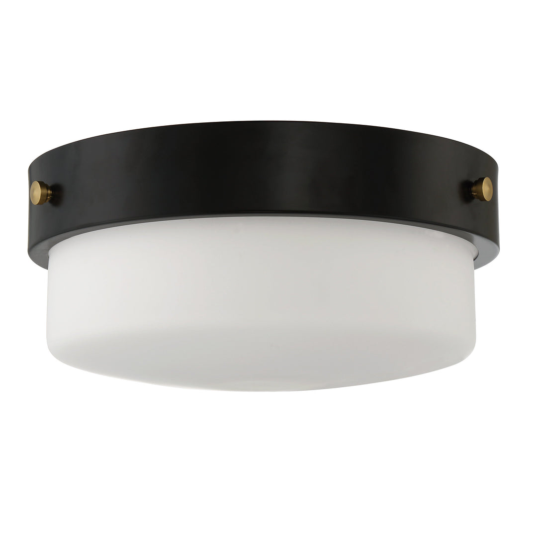 Oak Street 2 Light 13" Flushmount in Flat Black CRAFTMADE