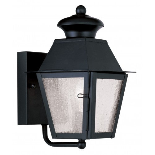 1 Light Black Outdoor Wall Lantern Livex