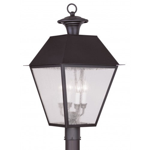 4 Light Bronze Outdoor Post Top Lantern Livex