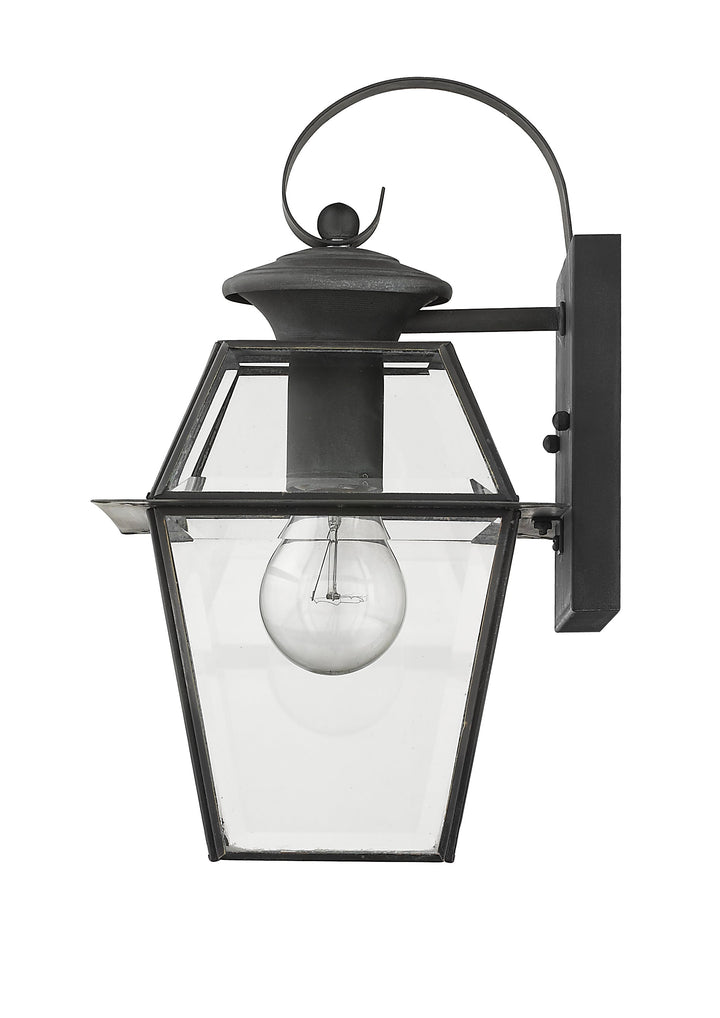 1 Light Charcoal Outdoor Wall Lantern Livex