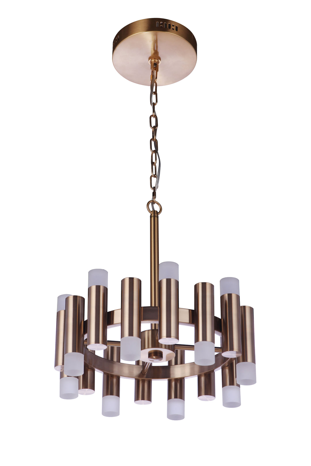 CRAFTMADE Simple Lux 16 Light LED Chandelier in Satin Brass