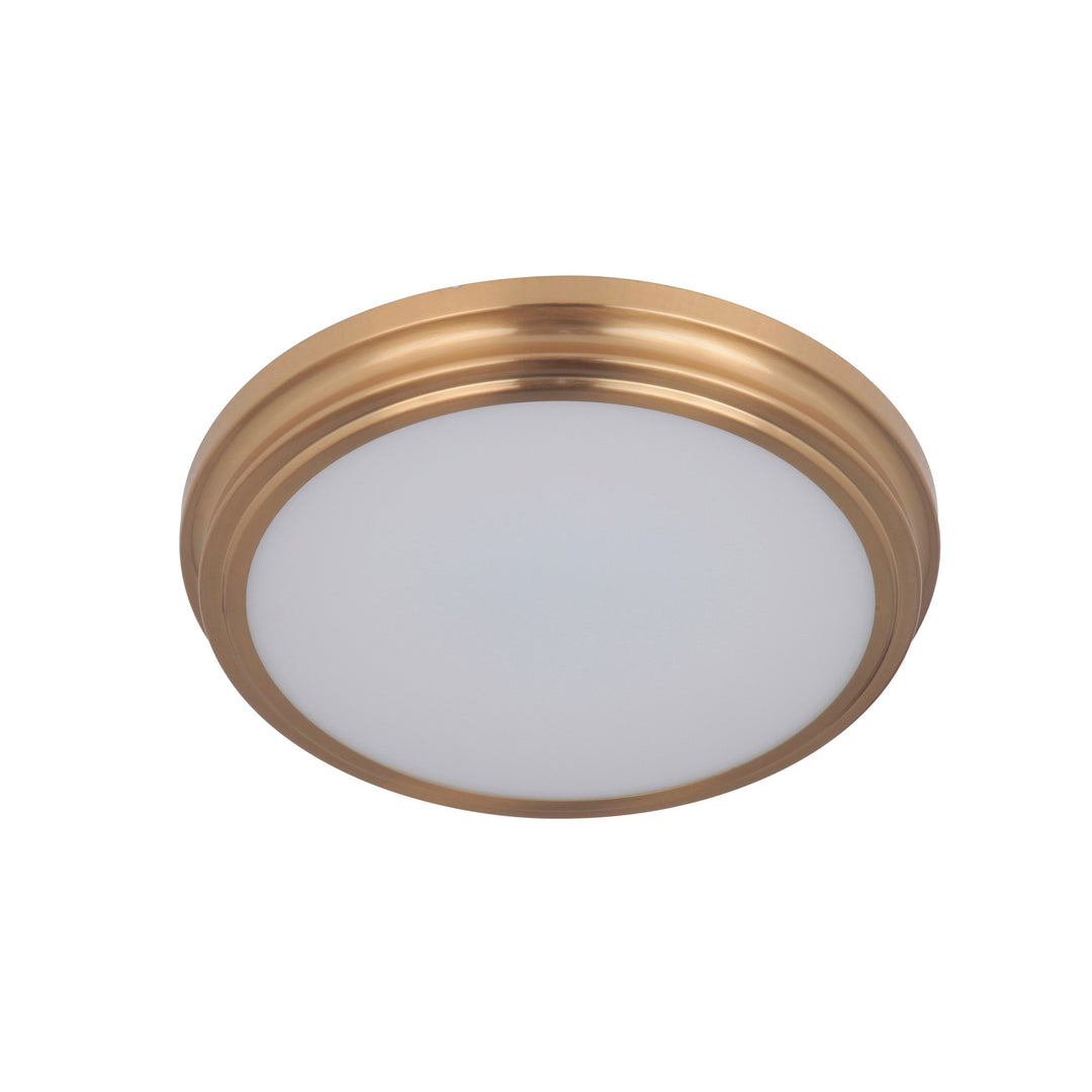 CRAFTMADE X66 Series 1 Light 13" LED Flushmount in Satin Brass