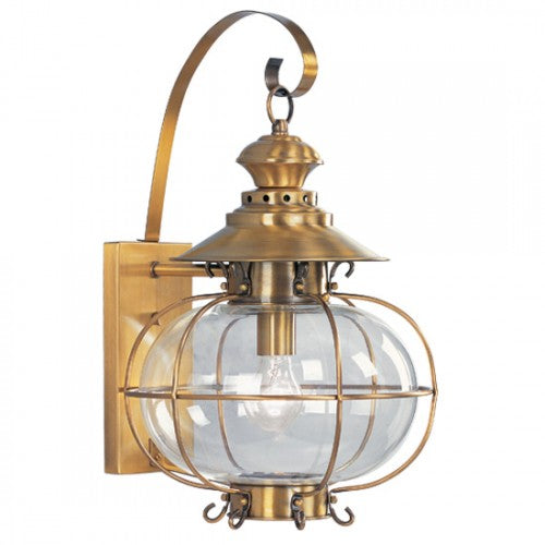 1 Light Flemish Brass Outdoor Wall Lantern Livex