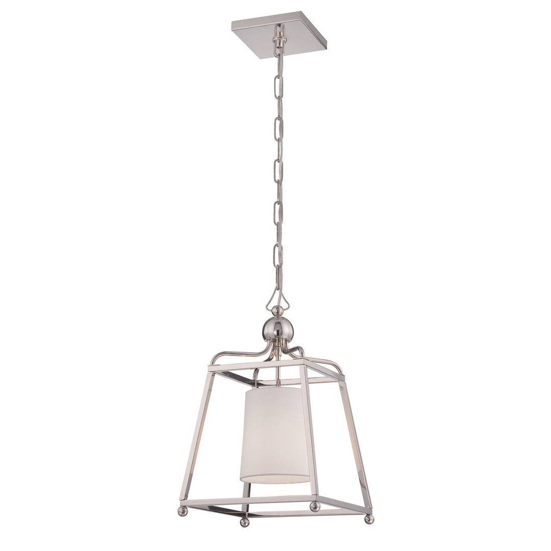 Libby Langdon Sylvan 1 Light Polished Nickel Mini Pendant Crystorama