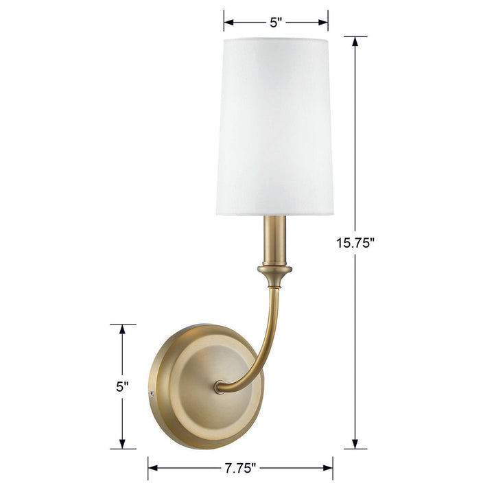 Crystorama Crystorama Libby Langdon Sylvan 1 Light Vibrant Gold Sconce