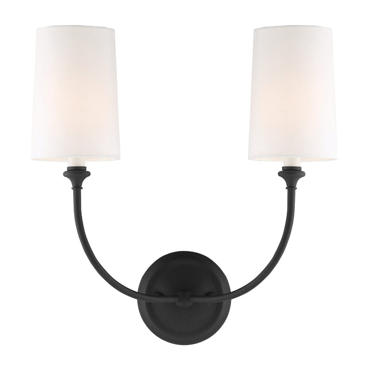 Crystorama Crystorama Libby Langdon Sylvan 2 Light Black Forged Sconce