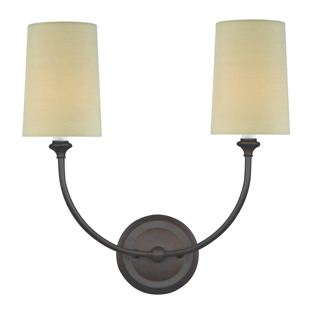 Crystorama Crystorama Libby Langdon Sylvan 2 Light Dark Bronze Sconce