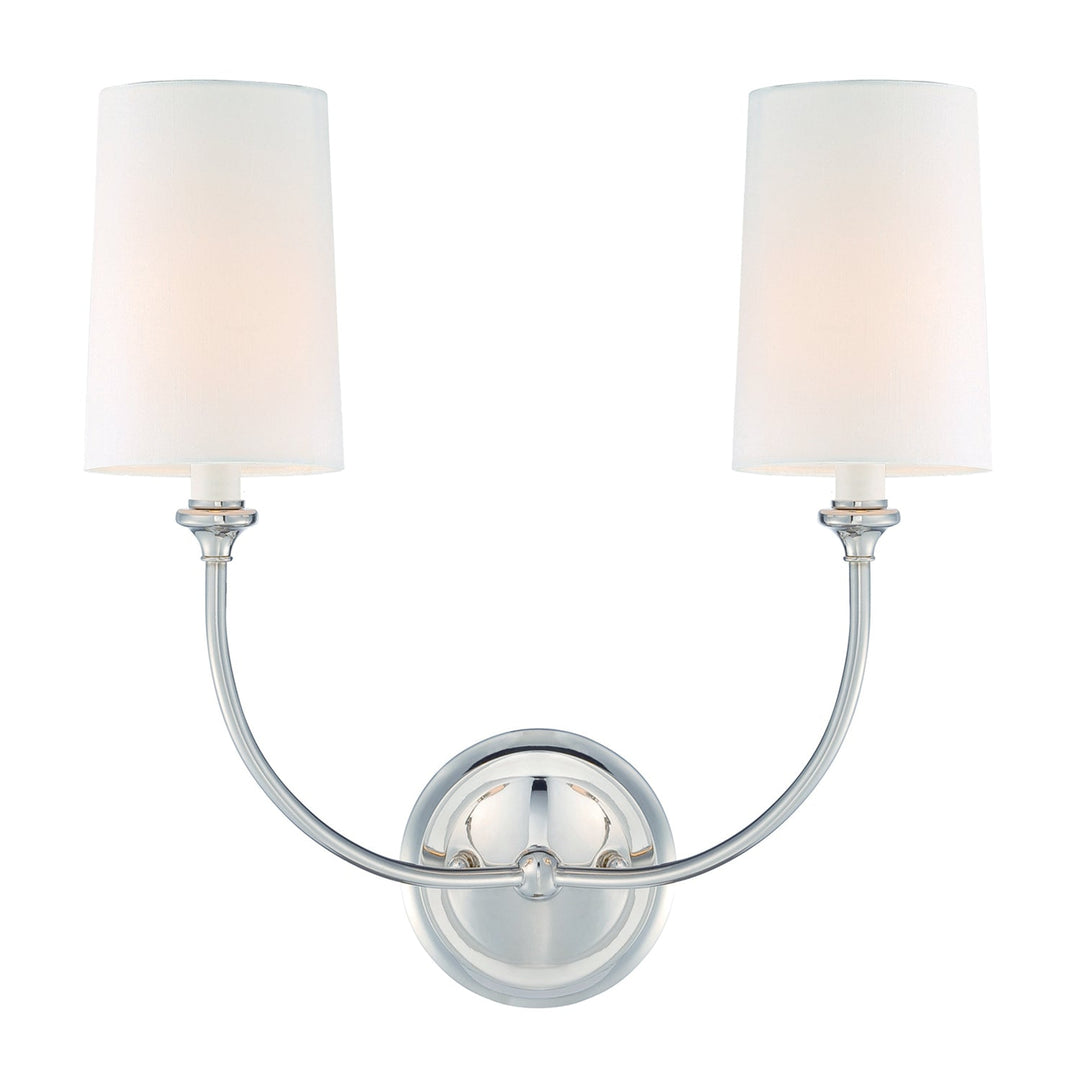 Crystorama Crystorama Libby Langdon Sylvan 2 Light Polished Nickel Sconce