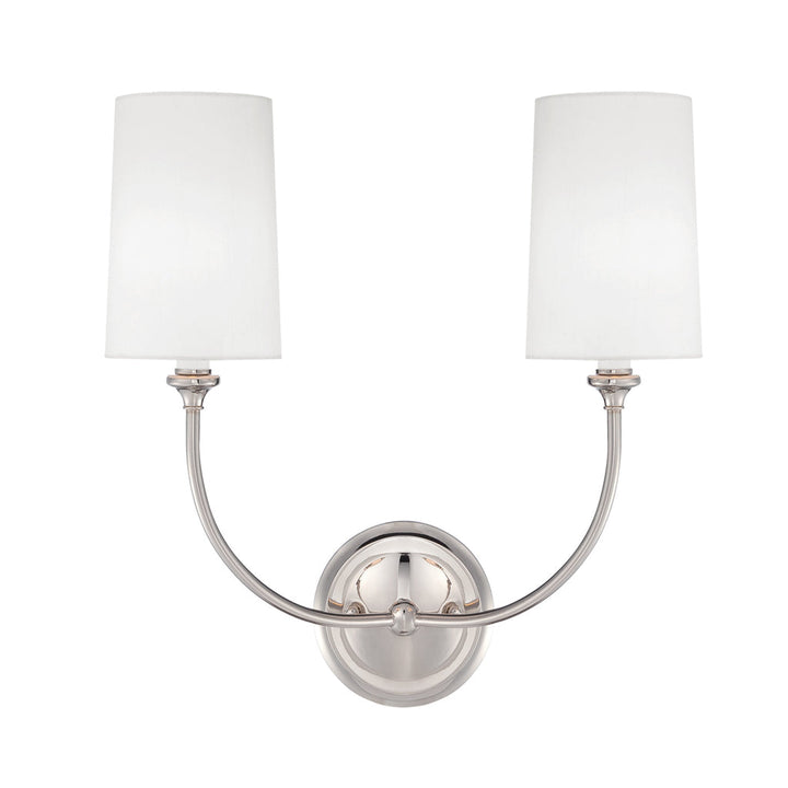 Crystorama Crystorama Libby Langdon Sylvan 2 Light Polished Nickel Sconce