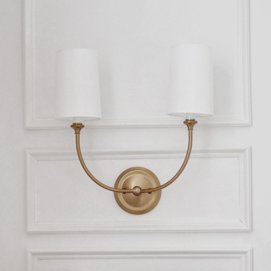 Crystorama Crystorama Libby Langdon Sylvan 2 Light Vibrant Gold Sconce