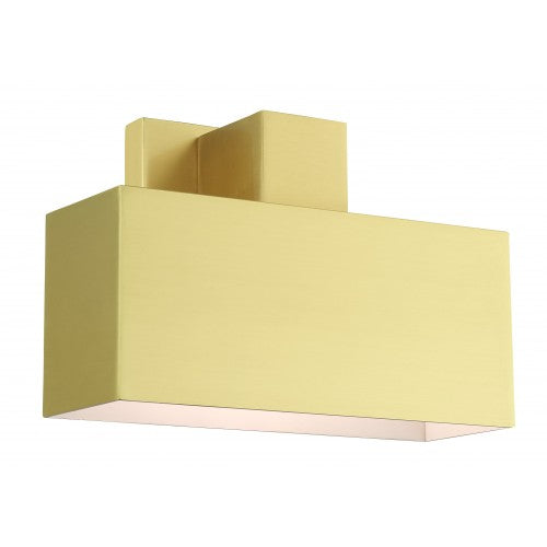 1 Light Satin Brass Outdoor ADA Wall Sconce Livex