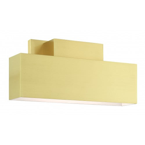 2 Light Satin Brass Outdoor ADA Wall Sconce Livex