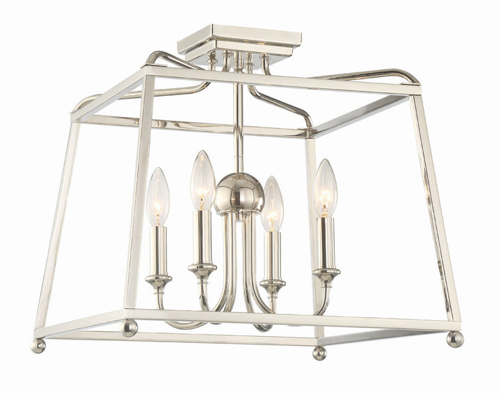 Crystorama Crystorama Libby Langdon Sylvan 4 Light Polished Nickel Semi Flush Mount