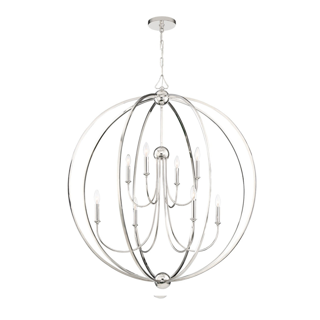 Libby Langdon Sylvan 8 Light Polished Nickel Chandelier Crystorama