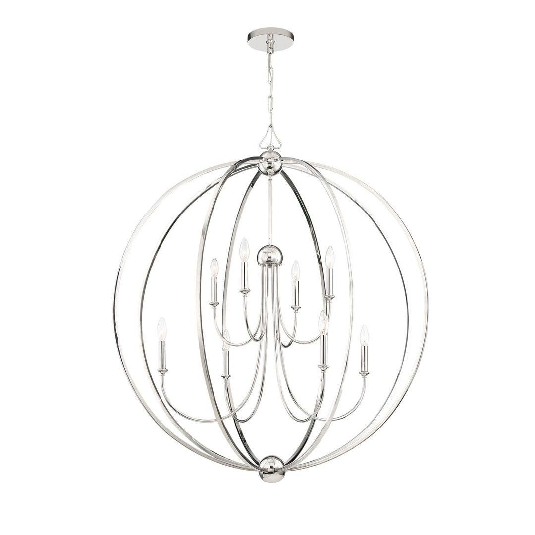 Libby Langdon Sylvan 8 Light Polished Nickel Chandelier Crystorama