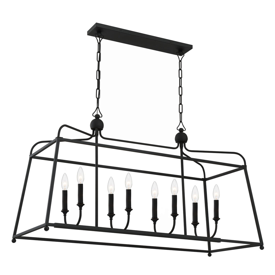 Libby Langdon Sylvan 8 Light Black Forged Chandelier Crystorama